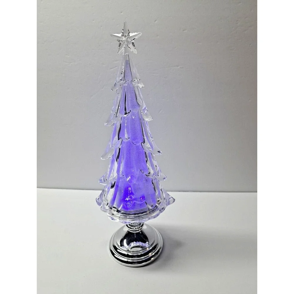 Christmas Tree Acrylic Battery-Operated LED Lighted Color Changing Unbranded